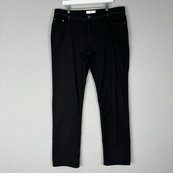 Brax Mens Pants 40x34 Black Cooper Fancy Regular Fit Straight Comfy Sustainable